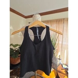 NWT - VUORI - Halo Performance Crop 2.0 Tank Top Black Heather Women's -Size M